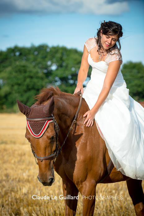 mariée à cheval photo Claude Le Guillard